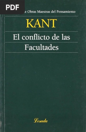 Portada de El Conflicto de las Facultades