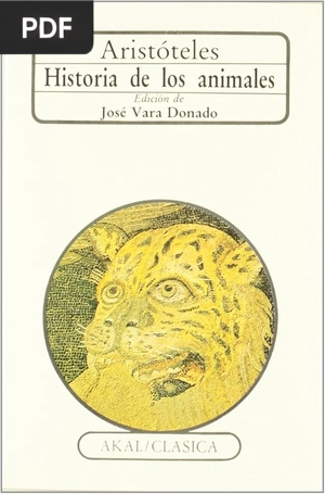 Portada de Historia de los Animales