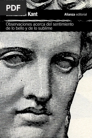 Portada de Observaciones sobre el Sentimiento de lo Bello y lo Sublime