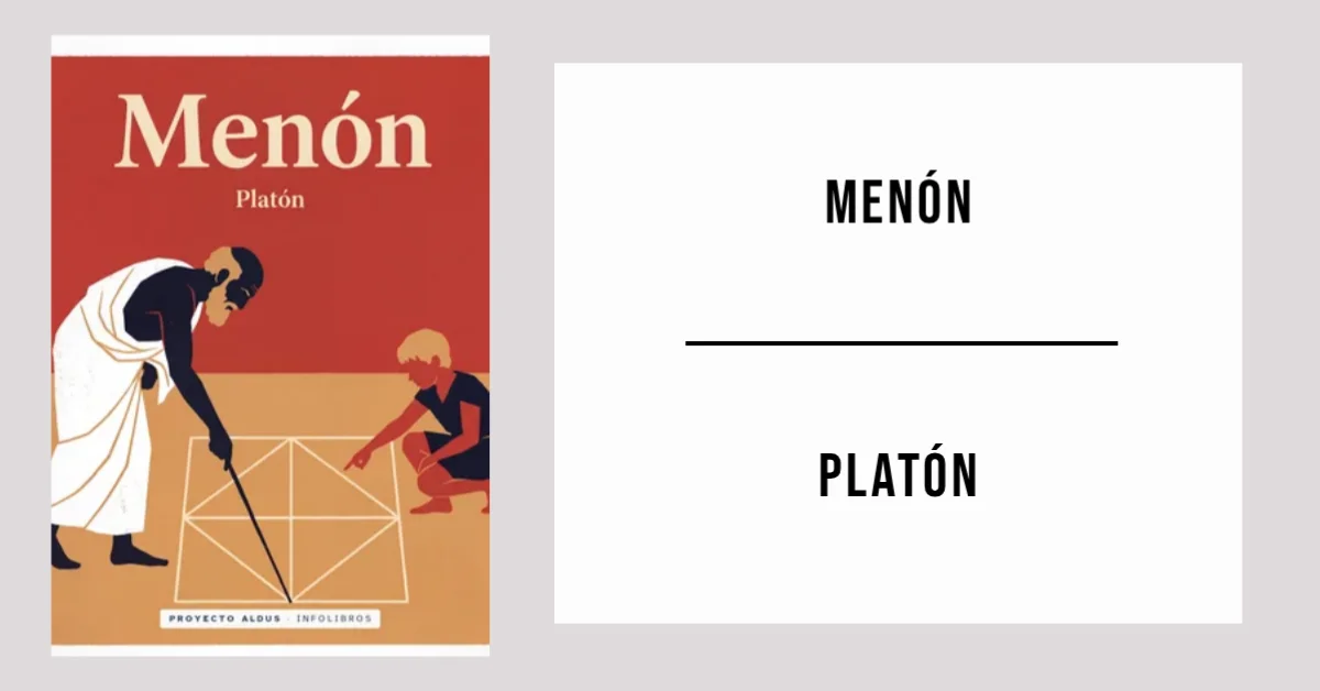 Menón de Platón disponible en PDF gratis.