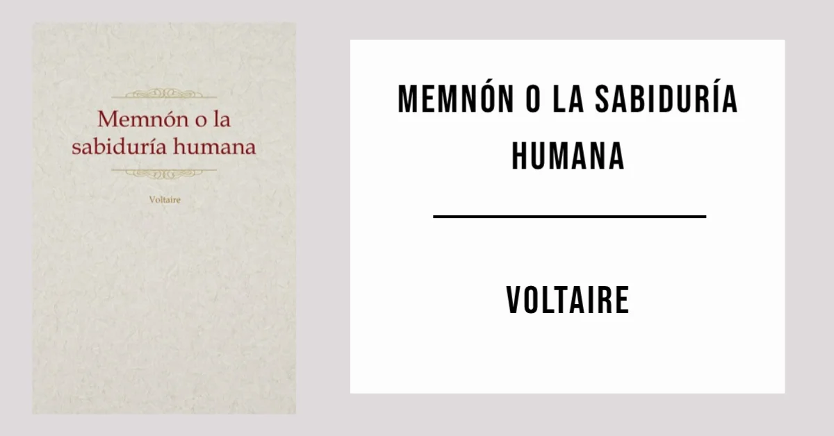 Memnón o la Sabiduría Humana por Voltaire - PDF Gratis