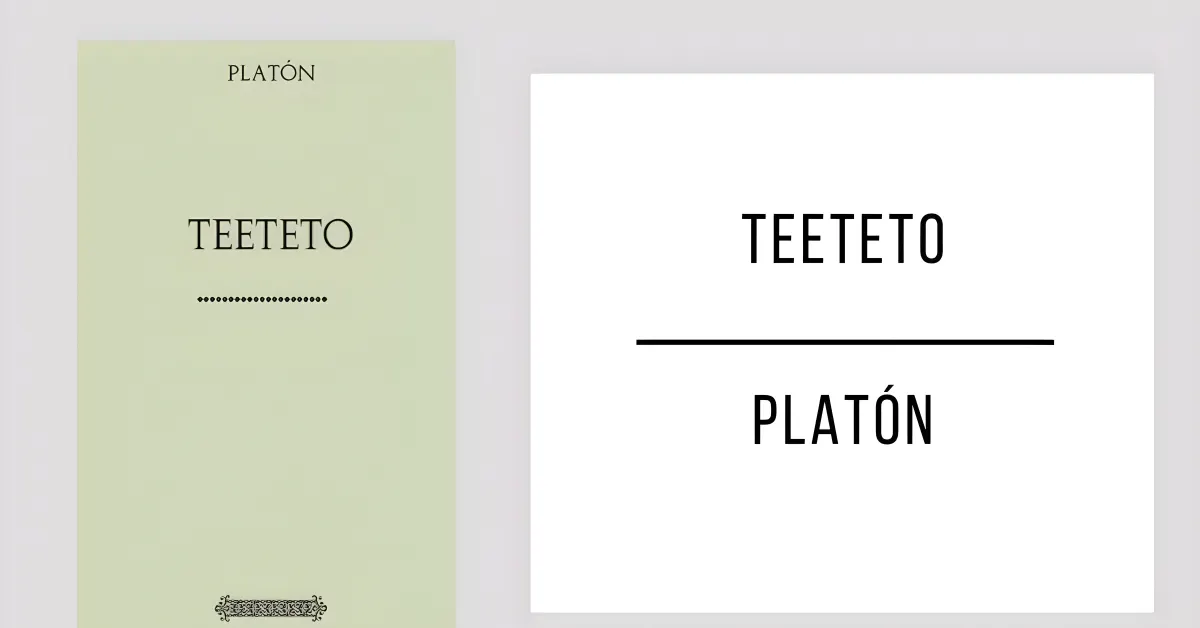 Teeteto de Platón en PDF para leer gratis.