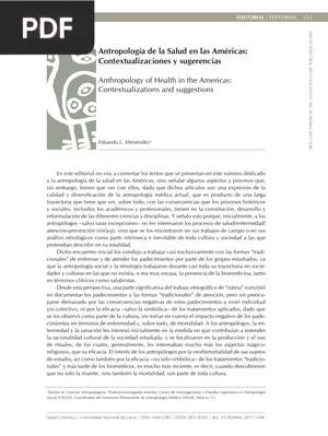 Antropología de la Salud en las Américas: Contextualizaciones y sugerencias (Artículo)