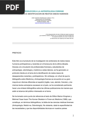 Introducción a la Antropología Forense