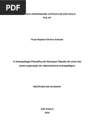 Antropologia Filosófica (Portugués)