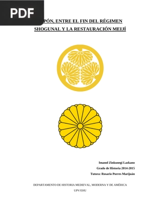 Japón, entre el fin del régimen Shogunal y la restauración Meijí