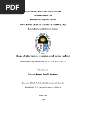 El Japón feudal. Contexto económico, social, político y cultural