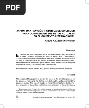 Japón: una revisión histórica de su origen para comprender sus teros actuales en el contexto internacional