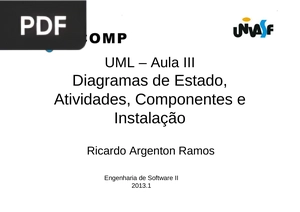 Diagramas de Estado, Atividades, Componentes e Instalação (Portugués) (Presentación)