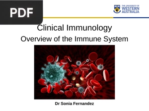 Clinical Immunology Overview of the Immune System (Inglés) (Presentación)