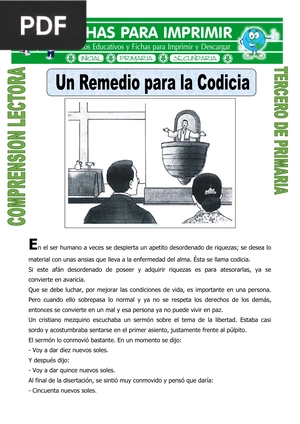 Un remedio para la codicia