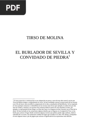 El burlador de Sevilla y convidado de piedra
