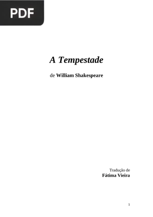 A tempestade (Portugués)