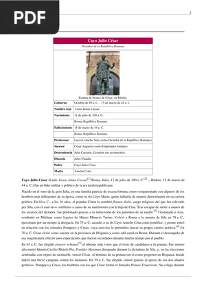 Biografía Julio César