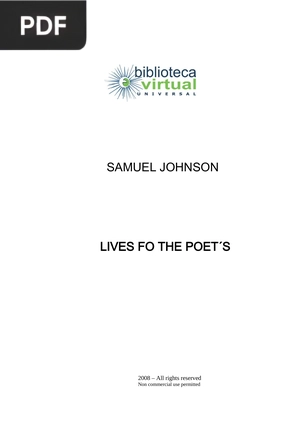 Lives of the Poets (Inglés)