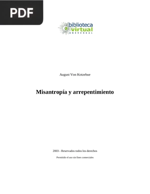 Misantropía y arrepentimiento