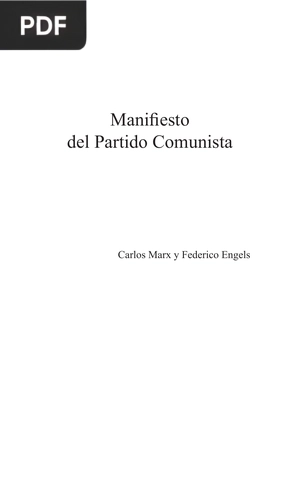 Manifiesto del Partido Comunista