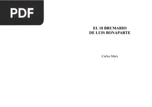 El 18 Brumario de Luis Bonaparte