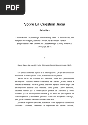 Sobre la cuestión judía