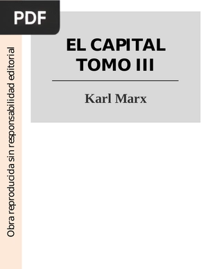 El Capital Tomo III