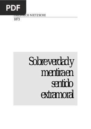 Sobre verdad y mentira en sentido extramoral