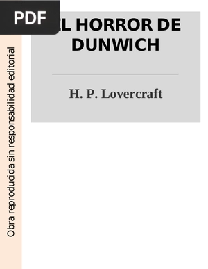 El horror de Dunwich