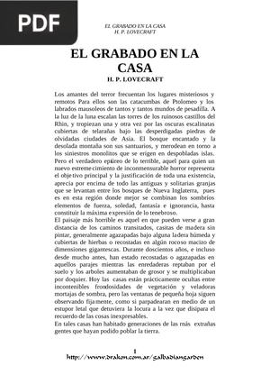 El grabado en la casa