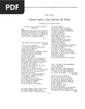 Canto épico a las glorias de Chile