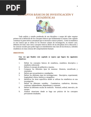 Conceptos básicos de investigación y estadísticas