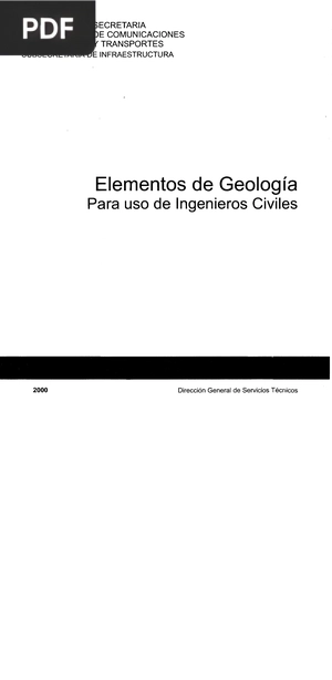Elementos de Geología para uso de Ingenieros Civiles