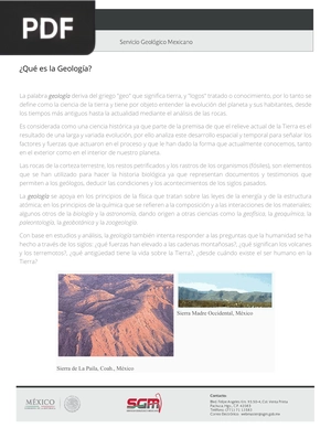 ¿Qué es la Geología? (Artículo)