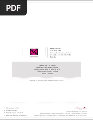 La metáfora como proceso cognitivo