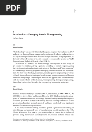 Introduction to Emerging Areas in Bioengineering (Inglés)