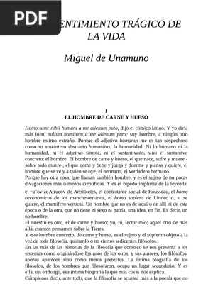 Del sentimiento trágico de la vida