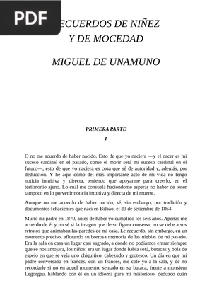 Recuerdos de niñez y de mocedad