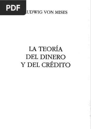 Teoría del dinero y del crédito