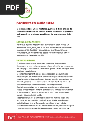 Puericultura del Recién Nacido (Artículo)