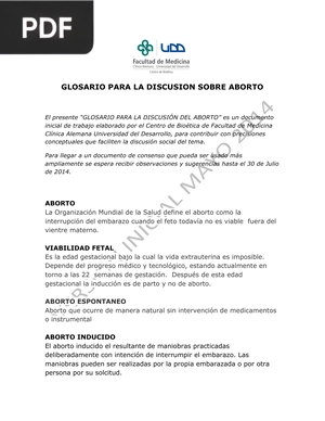 Glosario para la discusión sobre aborto (Artículo)
