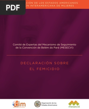 Declaración sobre el feminicidio (Artículo)
