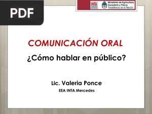 Comunicación Oral. ¿Cómo hablar en público? (Presentación)
