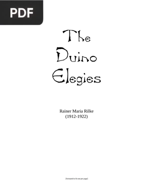 The Duino Elegies (Inglés)