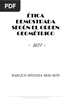 Ética demostrada según el orden geométrico