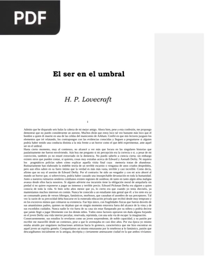 El Ser del Umbral