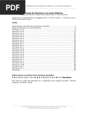 Pasaje de Fármacos a la Leche Materna