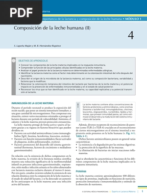 Composición de la leche humana (II)