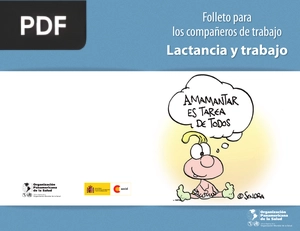 Folleto para los compañeros de trabajo Lactancia y trabajo