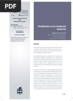 Problemas en la lactancia materna