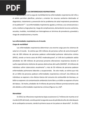 Epidemiología de las Enfermedades Respiratorias