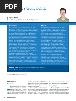 Bronquitis y bronquiolitis