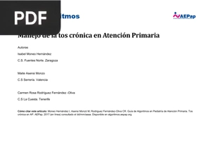 Manejo de la tos crónica en Atención Primaria (Presentación)